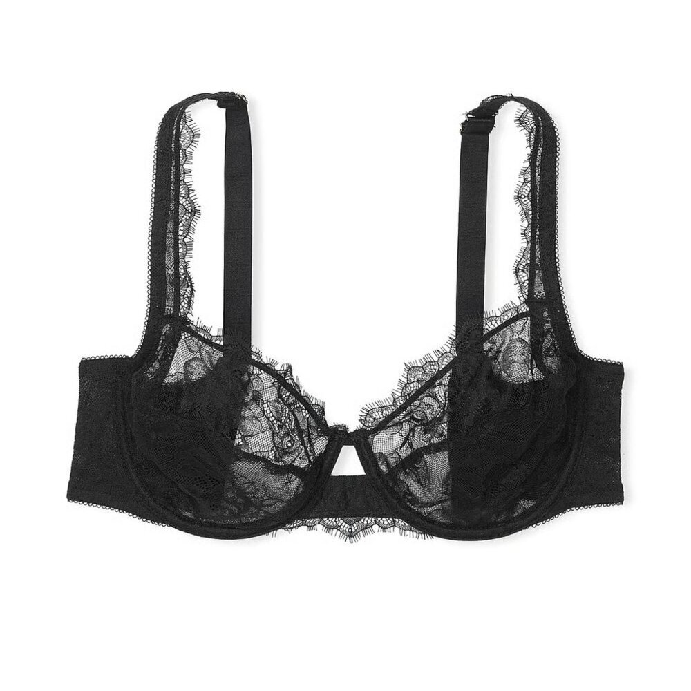 New! Victoria's Secret Fabulous Unlined Rose Lace Full-Cup Bra Size 38DD 45805